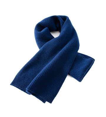 Sciarpa lavorata a maglia a coste 100% cashmere