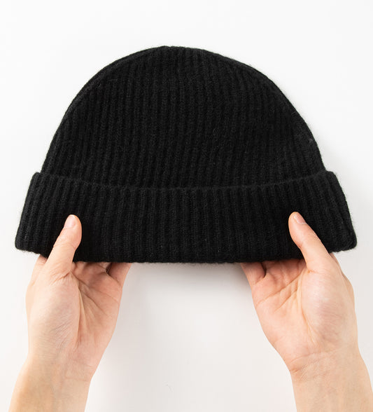 Men’s 100% Cashmere Ribbed Cuffed Hat